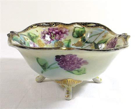  Nippon Morimura Hand Painted Bowl with Handles plus Gold Gilding on. . Morimura brothers nippon marks